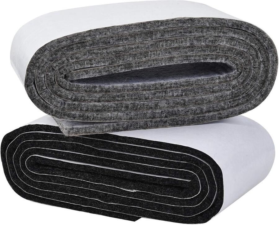 Zelfklevende viltglijders van 3 mm dik 2 rollen (100 cm + 5 cm) Vloerbescherming Op maat te knippen Geschikt voor alle soorten meubels zoals stoelen