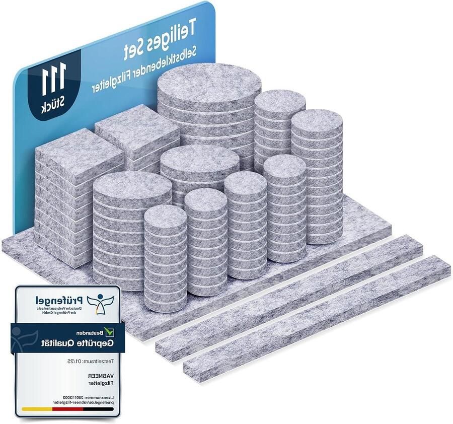 Zelfklevende viltglijders voor meubels en stoelen 111 stuks vloerbescherming en geluidsreductie 5mm dik rond of vierkant meubelvilt interieuraccessoires