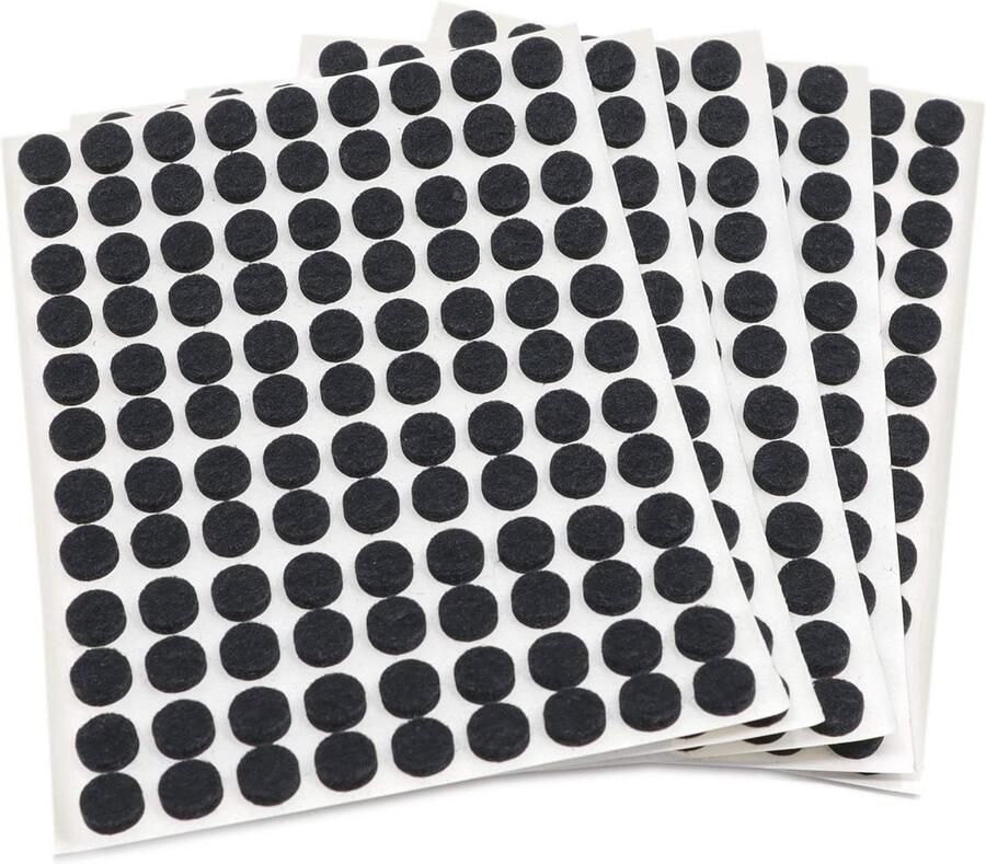 Zelfklevende viltglijders zwart ø 10 mm set van 540 rond meubelviltglijders dikte 35 mm meubel- en vloerbescherming