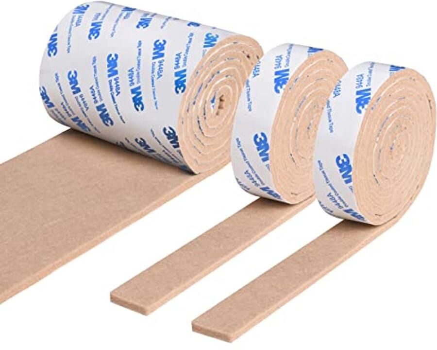 Zelfklevende viltkussens sterke viltstrips voor stoelen en meubelpoten in elke gewenste vorm gesneden bruine meubelkussens