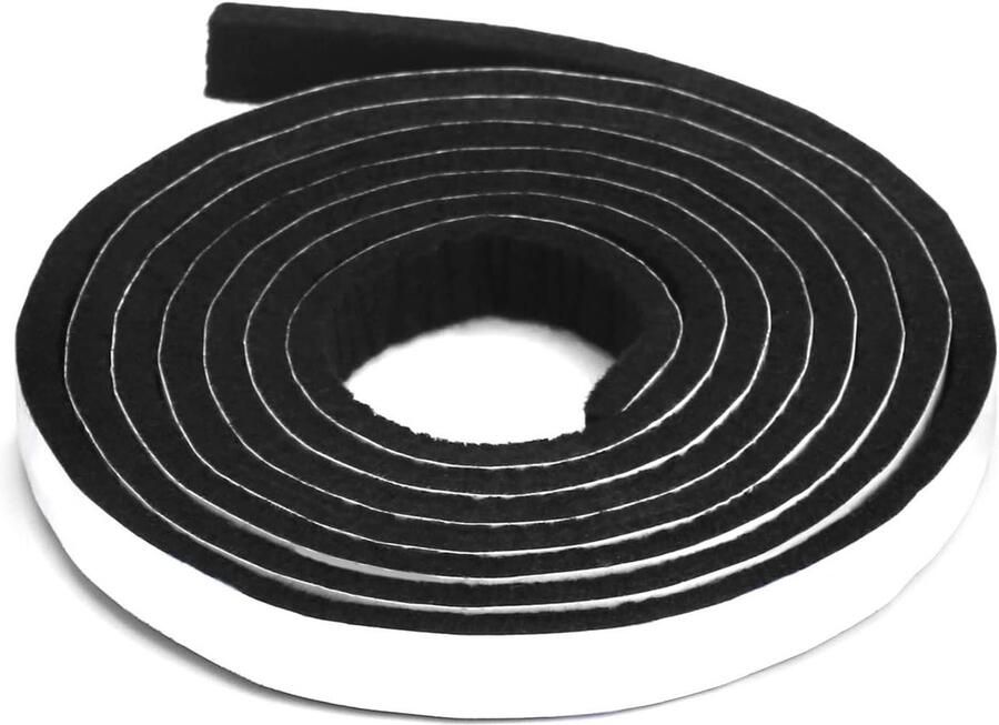 Zelfklevende vilttape 13 mm breed 5 mm dik 2 meter zwarte viltglijders voor vloerbescherming Zelfklevende viltstrips op rollen