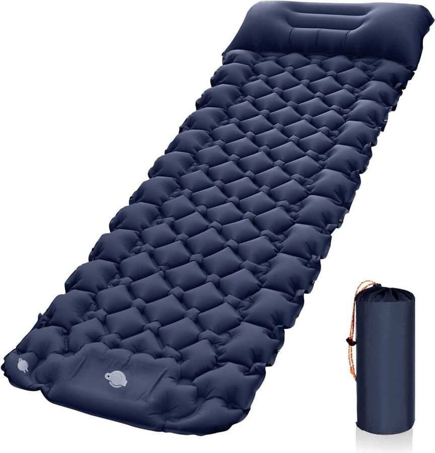 Zelfopblazende isolerende campingmat met voetaangedreven opblaasbare pompen opvouwbare campingluchtmatras outdoor opblaasbare ultralichte matras
