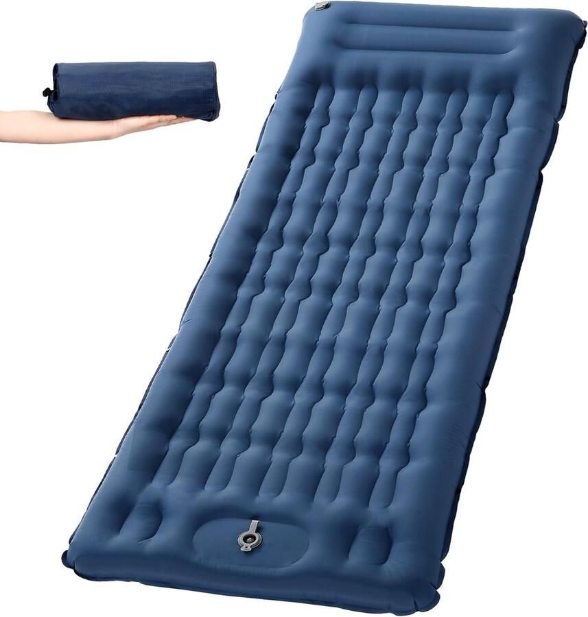 Zelfopblazende slaapmat 11 cm upgrade airbag-slaapmat kamperen opblaasbare slaapmat kampeermatras luchtbed kamperen kampeermat met voetpomp en kussen voor buiten