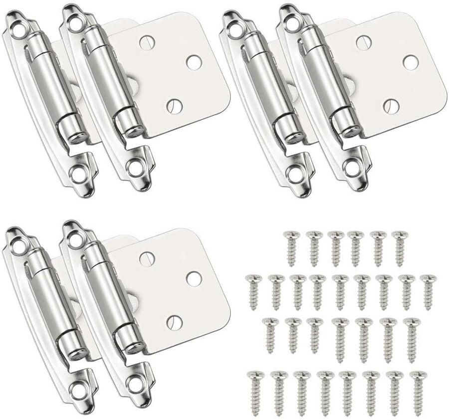 Zelfsluitende kastscharnieren Duurzaam en eenvoudig te installeren 6 stuks Koudgewalst staal