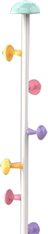 Zerodis kapstok metalen kapstok met 7 haken 167 cm (wit)