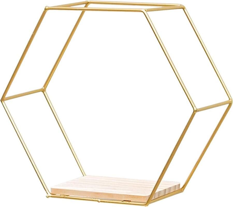 Zeshoekige Wandplank Nordic Stijl Hexagon Rek voor Kantoor en Thuis