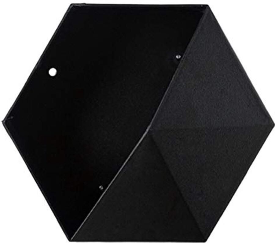Zeshoekige Wandplank voor Geometrische Wanddecoratie Eenvoudige Muurplank (Zwart)