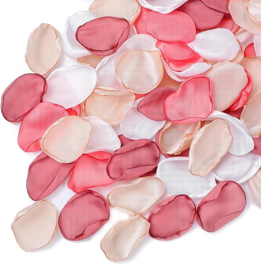 Zijden rozenblaadjes 200 stuks stoffige roos blozen bloemblaadjes voor bruiloften bulk bloemblaadjes voor decor bruidsdouche decoraties eettafel centerpieces