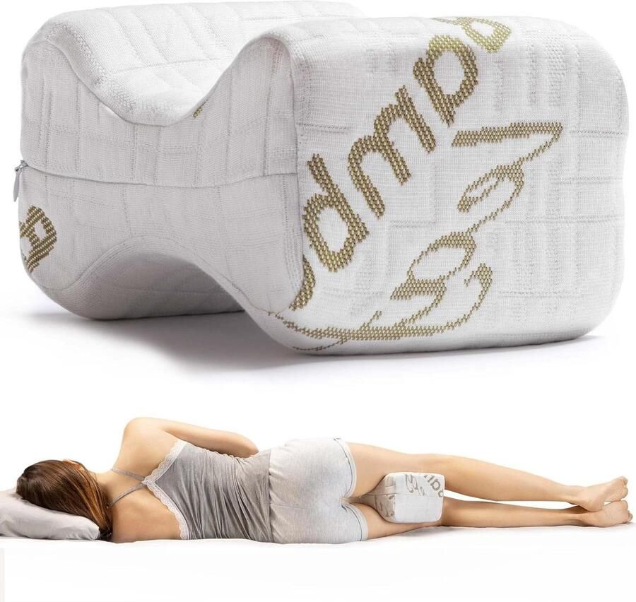 Zijligging Been- en kniekussen van traagschuim en bamboe Orthopedische steun voor rug en benen Afneembaar en wasbaar Kniekussen voor in bed