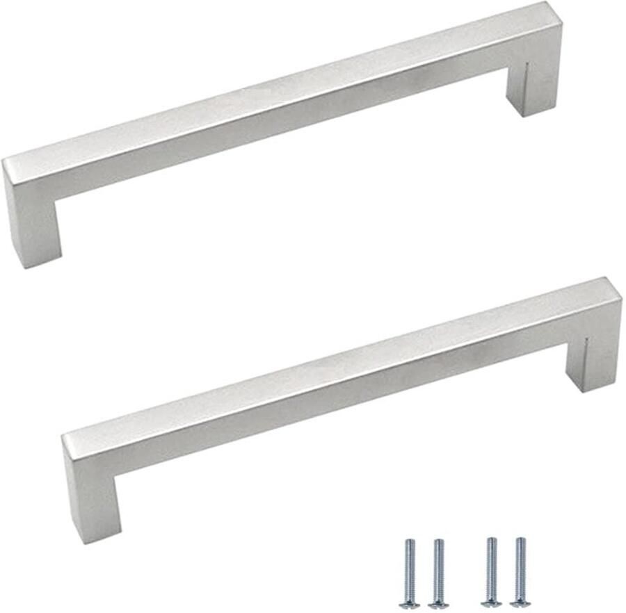 Zilver Keukenkast Handgrepen Modern Design 2 Stuks 160mm