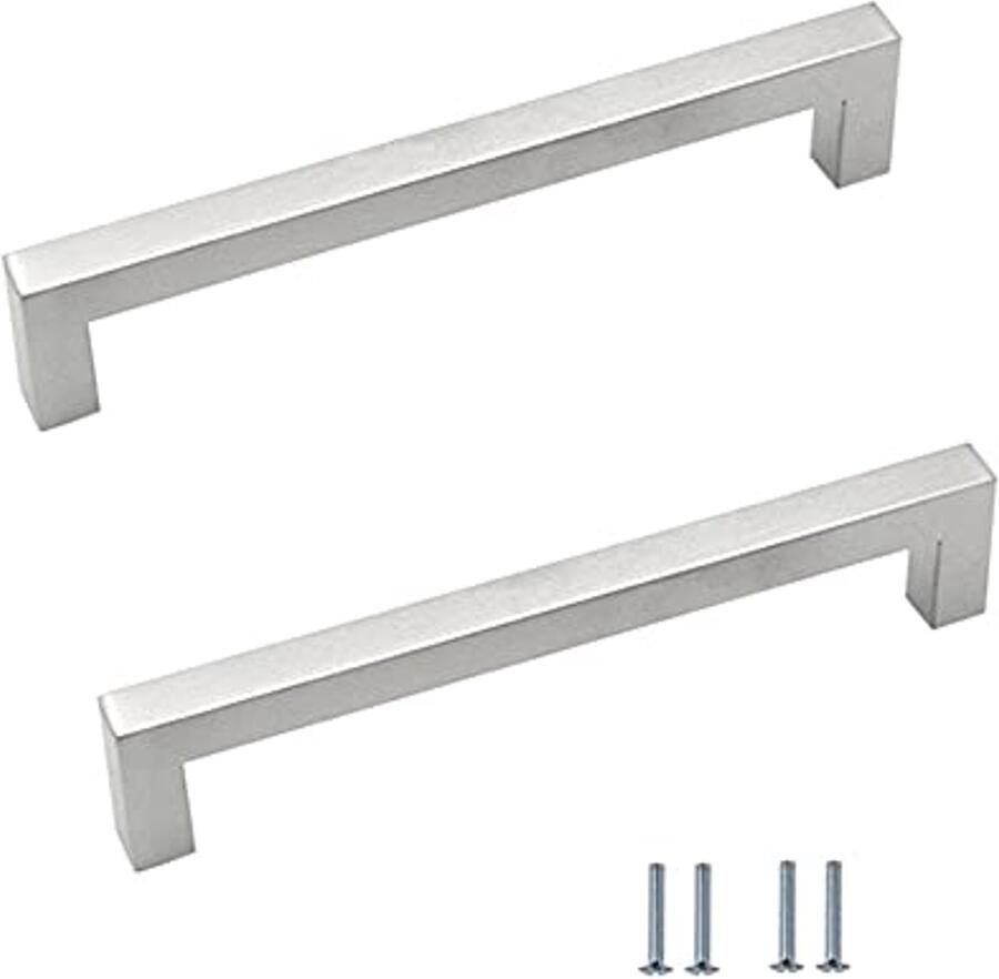 Zilveren Keukenkast Handgrepen 160mm Duurzaam RVS Handgreepen voor Kasten en Laden