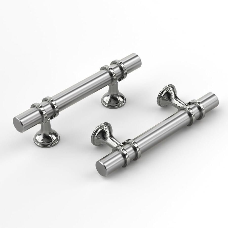 Zilveren keukenkast handgrepen 96mm 6 stuks stijlvol