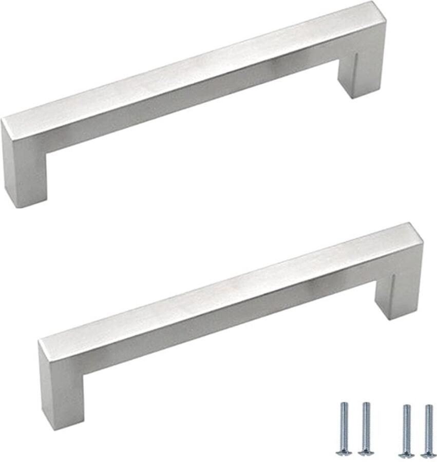 Zilveren Keukenkast Handgrepen Eenvoudig en Elegante Upgrade 2 Stuks