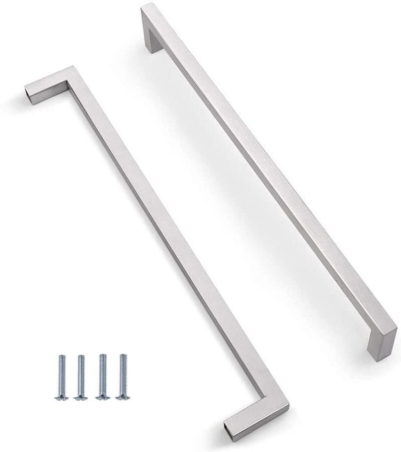 Zilveren Keukenkast Handgrepen Moderne vormgeving 2 stuks 320mm