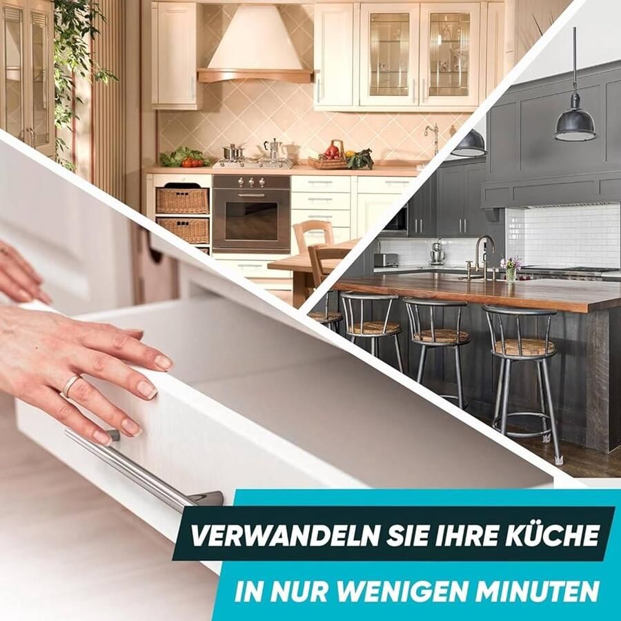 Zilverkleurige knopgrepen modern design set van 15 roestvrij staal 50MM