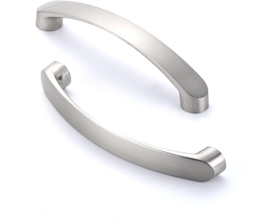 Zilverkleurige meubelgrepen 10 stuks Aluminium 64 mm gatafstand