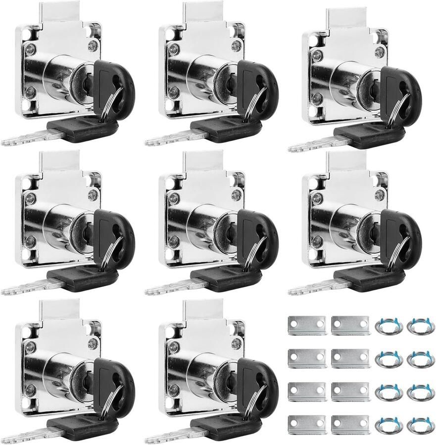 Zinklegering ladeslot 8 stuks geschikt voor kast en ladekast