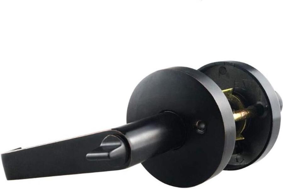 Zinklegering privacy deurslot zonder sleutel Deurhendel-ingangsslot met slotset Zwart badkamer keuken deurbescherming