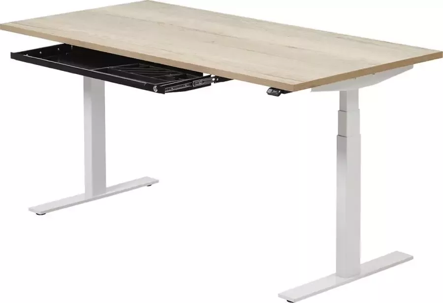 Zit sta bureau 180 x 90 cm Lindberg Wit elektrisch