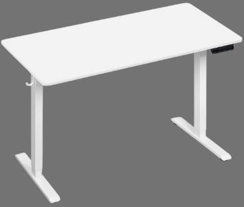 Zit-sta Bureau Elektrisch Hoog laag Bureau Elektrisch Verstelbaar 120x60cm Geheugenbediening USB Poorten Wit