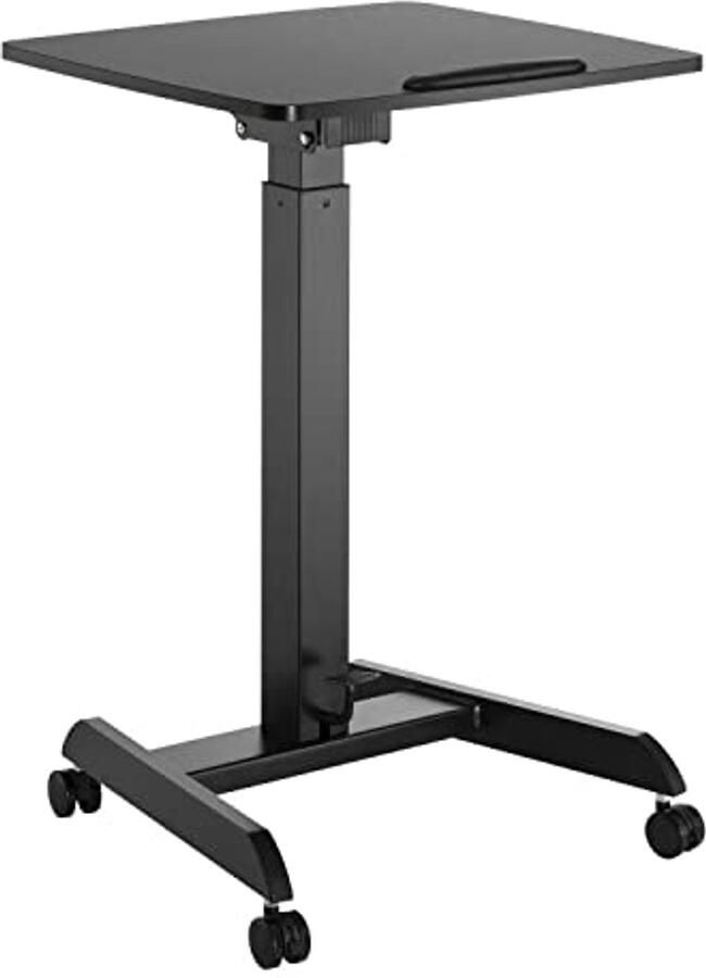 Zit-sta bureau met wielen In hoogte verstelbaar tot 113cm en 30 graden kantelbaar