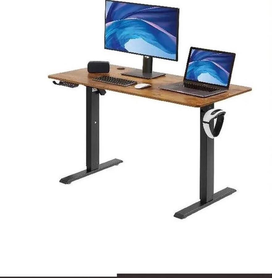 Zit Sta Bureau Zit Sta Bureau Elektrisch Verstelbaar Bureau In Hoogte Verstelbaar Bureau Elektrisch Verstelbaar Bureau Hoogte van 72cm-110cm Blad 120cm bij 60cm Voor kinderen en volwassenen Dual Protecting Systeem