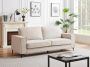 Zitbank – 3 plaatsen – Beige ribfluweel – OLMEDA L 219 cm x H 88 cm x D 86 cm - Thumbnail 1
