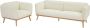 Zitbank met 3 plaatsen en fauteuil in beige textuurstof – FANIRA L 210 cm x H 82 cm x D 82 cm - Thumbnail 1