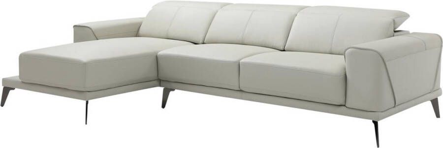 Vente-unique Zitbank met hoek links in beige buffelleder ANDOR L 279 cm x H 95 cm x D 170 cm - Foto 3
