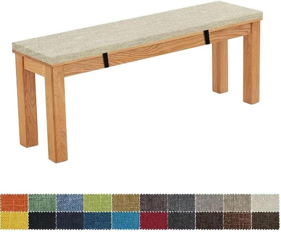 Zitbankkussen 80 x 45 x 5 cm Afneembaar en wasbaar Geschikt voor tuinbanken Dubbel antislip (wit) Bankkussen