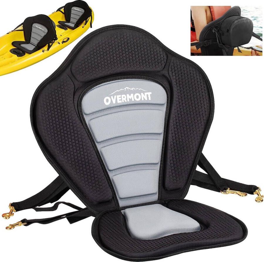 Zitkajak kajak rugleuning kajakzitting met afneembare opbergtas