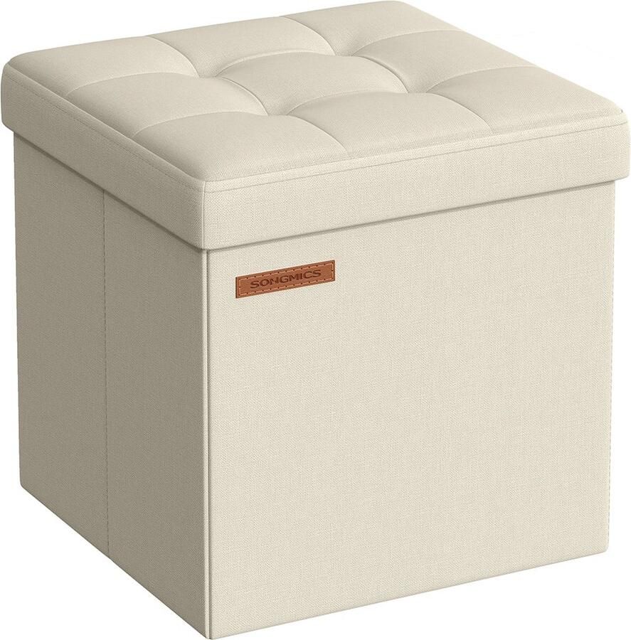 Rootz Living Rootz Zitkist Ottoman Opbergkruk Voetensteun MDF Gestoffeerd 30cm x 30cm x 30cm