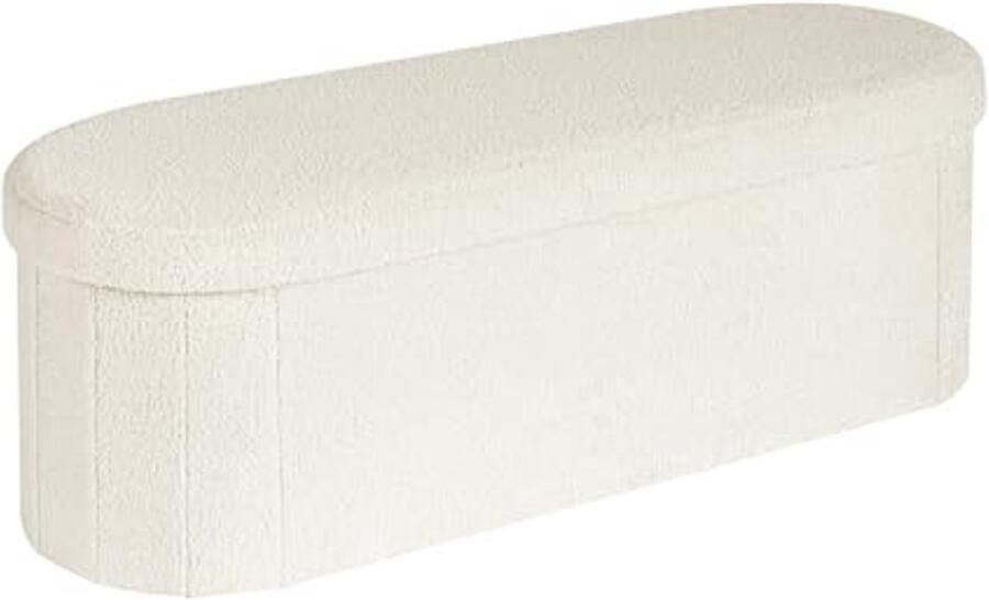 Zitkruk met Opbergruimte Opvouwbare Kruk voor Slaapkamer en Woonkamer