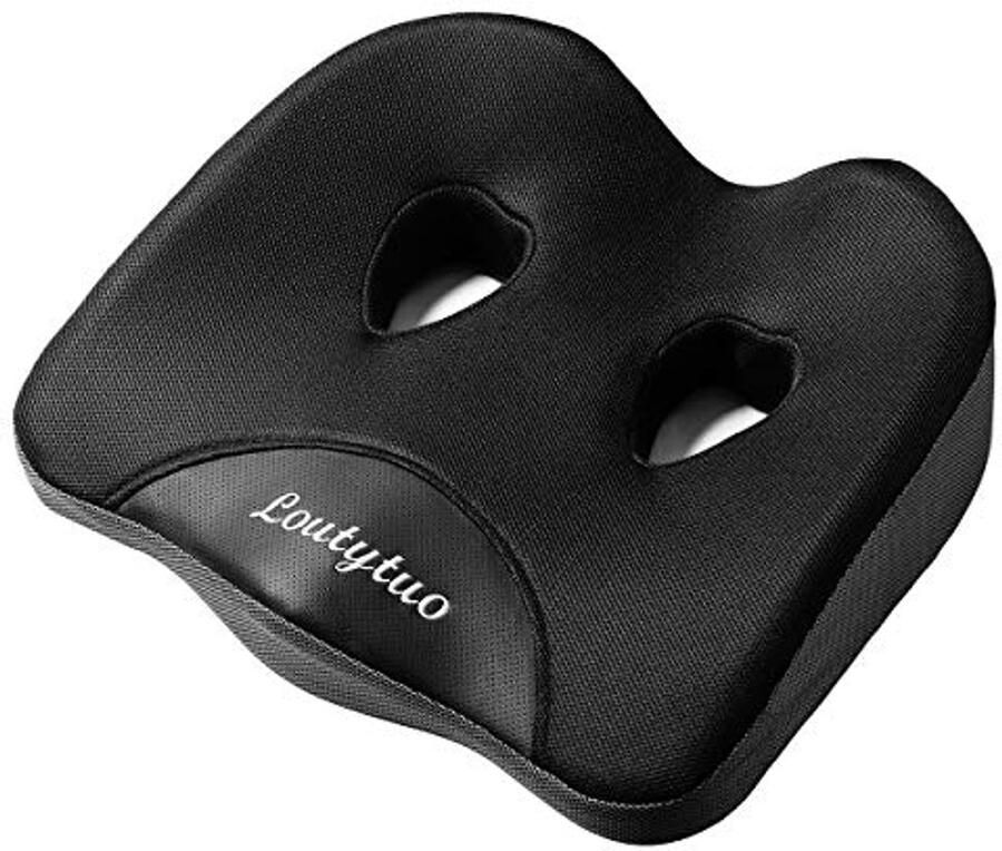 Zitkussen 100% Traagschuim met Wasbare Hoes voor Bureaustoel Autostoel en Rolstoel Ergonomisch Kussen voor Stuitje Ischias en Rugpijnverlichting