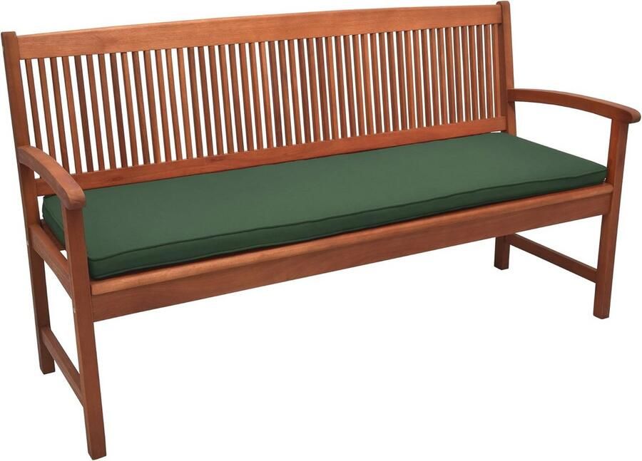 Zitkussen 150x48x5 cm Donkergroen voor Tuinbank Afneembare Wasbare Hoes Oeko-Tex Certificaat