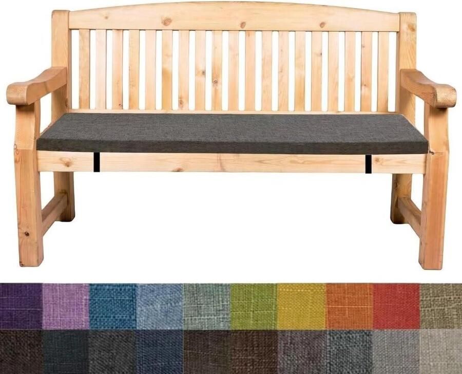 Zitkussen 3 cm dik wasbaar Donkergrijs Groot formaat Voor stoel vloer bureaustoel 80 x 40 x 3 cm Bankkussen