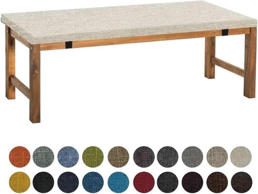 Zitkussen 80 x 40 x 5 cm Wasbaar antislip en comfortabel Voor bank vensterbank tuinmeubelen terras Beige - Foto 2