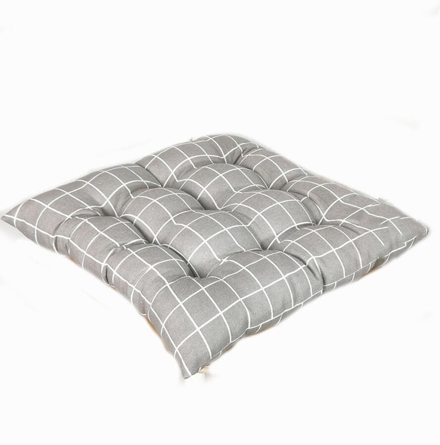 Zitkussen Bureaustoel Polyester Stoelkussen Thuiswerken Bureaustoelkussen Geschikt voor auto kantoor en huis 40 x 40 cm Grijs