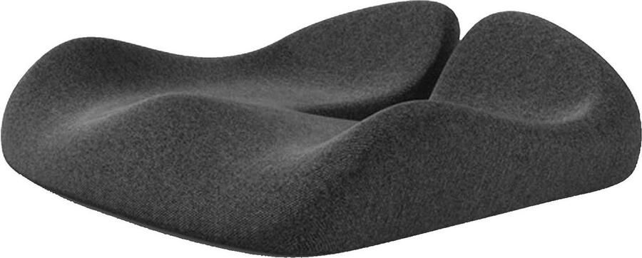 Zitkussen geheugenschuim pijn stuitbeen ischias houding verbeteren autostoel bureaustoel anti-slip bodem grijs