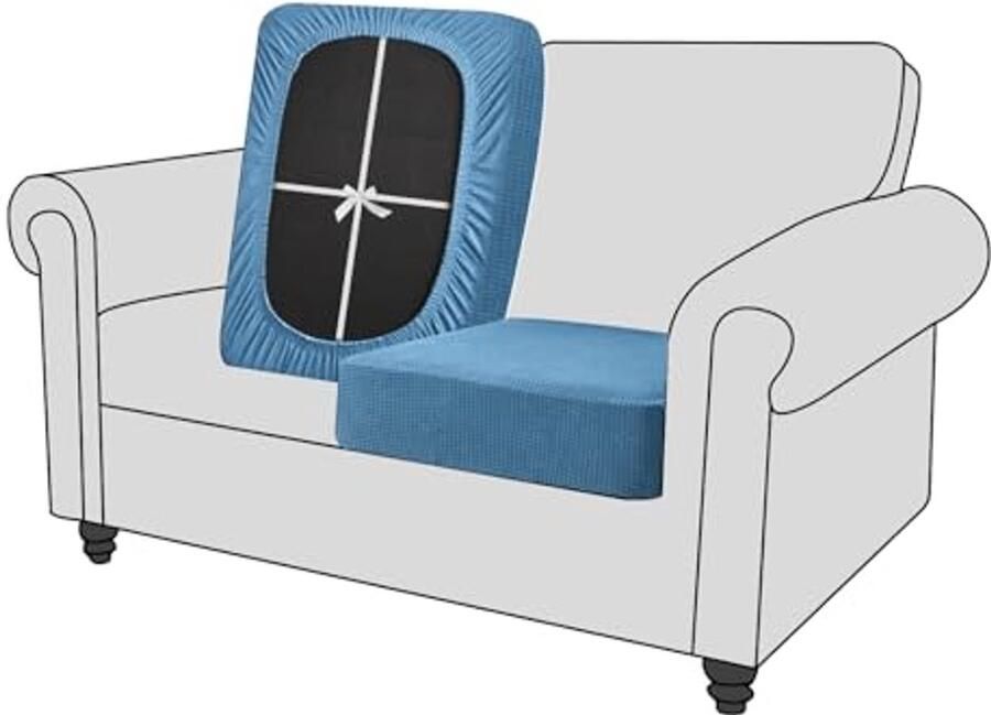 Zitkussen Hoezen voor Banken Rekbare Jacquard Kussenhoezen in Tartan Design