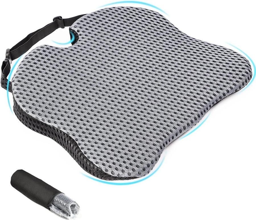 Zitkussen orthopedisch voor staartbeen ischias-stuitbeen pijnverlichting wig zitkussen autostoelbestuurder hoog veerkracht traagschuim voor bureaustoel en rolstoel zitkussen orthopedische