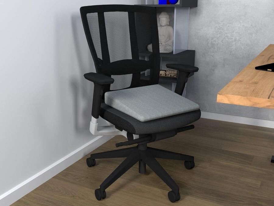 Zitkussen orthopedische ergonomisch bureaustoel kussen grijs schuim 38 x 38 x 8 2 cm zitkussen orthopedische