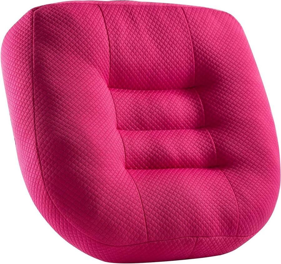 Zitkussen orthopedische ergonomisch rugpijn verlichtend voor bureaustoel en auto stoelverhoging volwassenen roze 40 x 40 cm zitkussen orthopedische