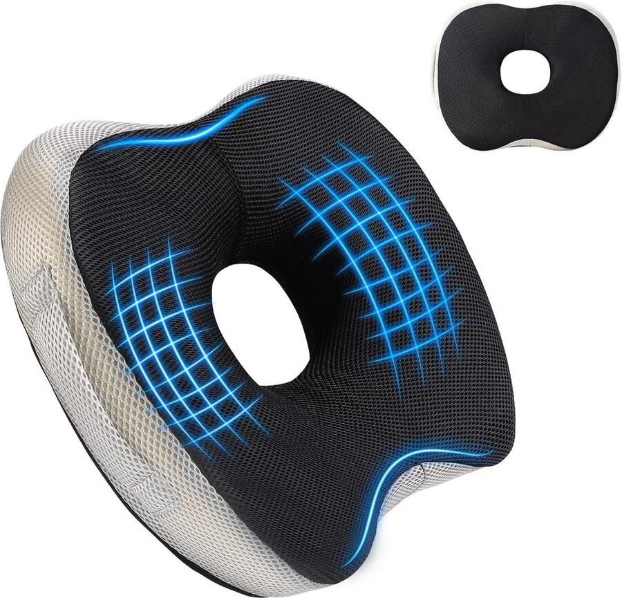 Zitkussen orthopedische Hemorroïde- en Sciatic-Coccige Relief Rugpijn Ergonomisch Kussen voor Auto Rolstoel Bureau zitkussen orthopedische