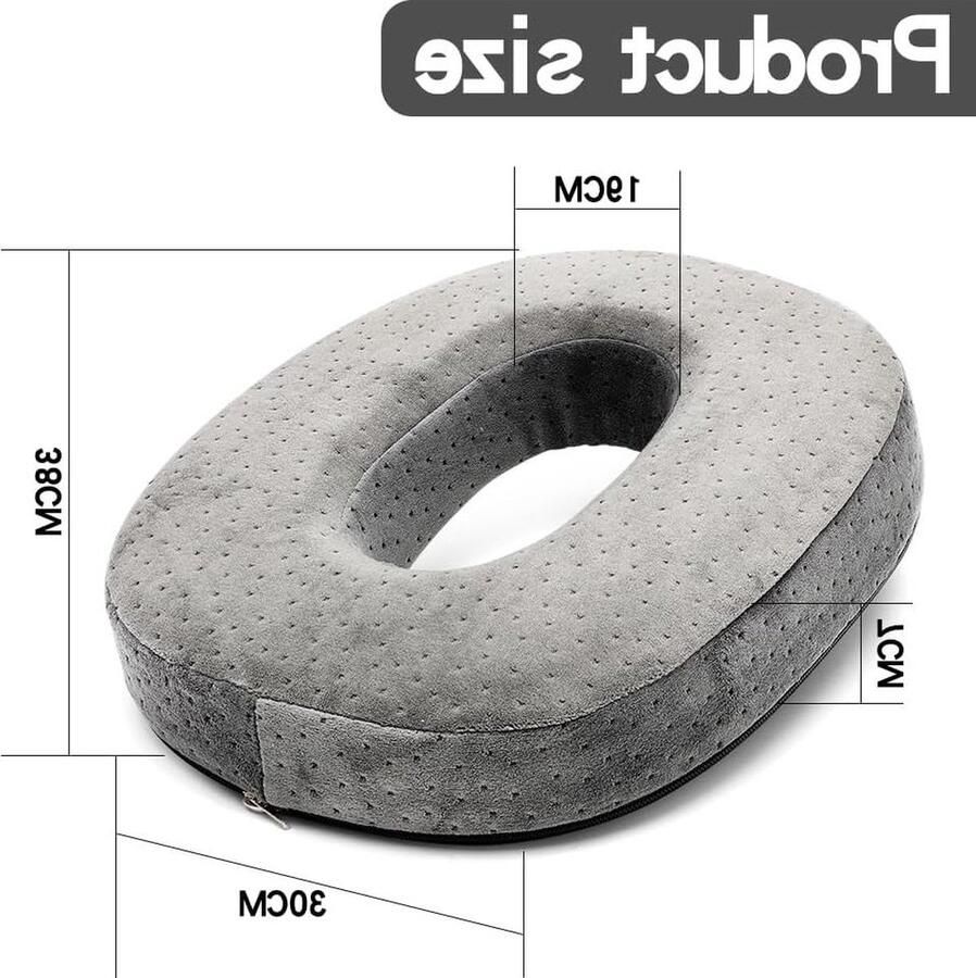 Zitkussen orthopedische voor aambeien en tussenwervelschijven Traagschuim stoelkussen voor kantoor auto bank bureaustoel Grijs zitkussen orthopedische