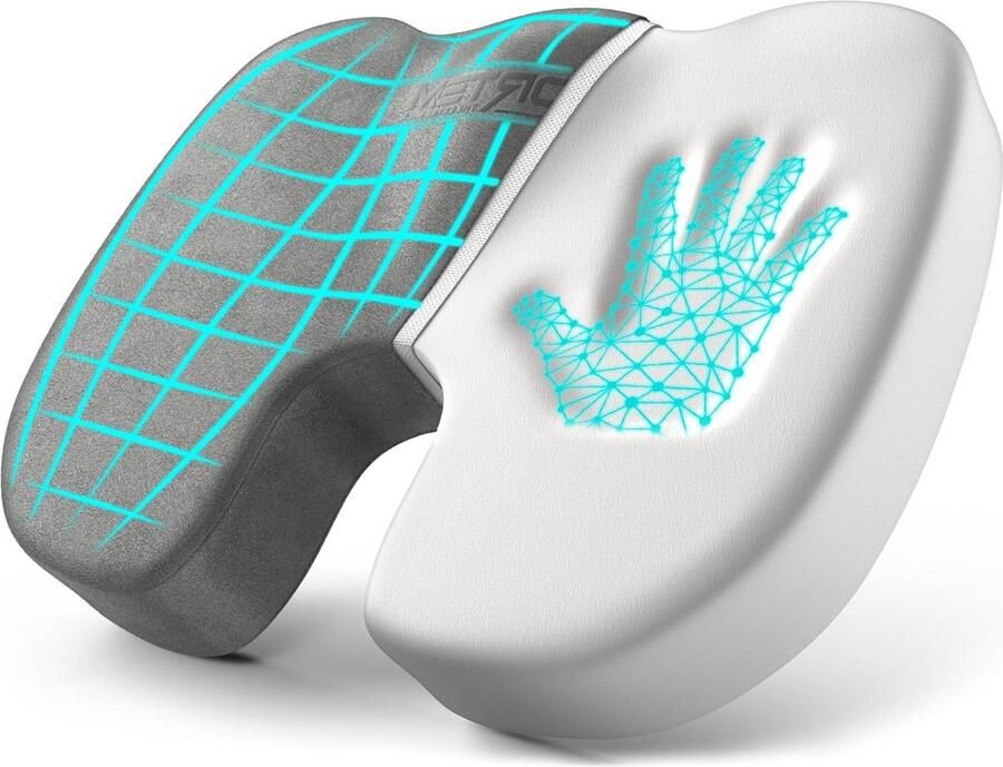 Zitkussen Traagschuim Orthopedisch Stuitkussen voor Bureaustoel Verlicht Pijn Wasbare Hoes