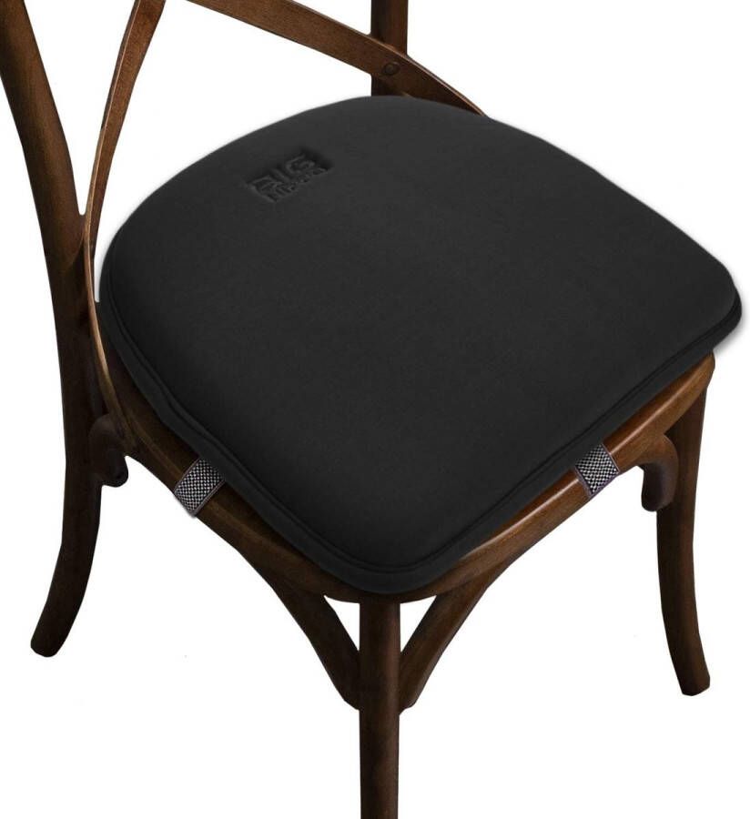 Zitkussen van traagschuim ergonomisch stoelkussen met antislip banden comfortabel zitkussen voor bureaustoel rolstoel eetstok zwart