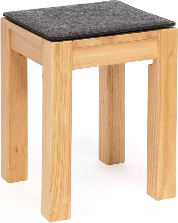 Zitkussen van vilt verpakking van 2 donkergrijs hoekig (kleur en vorm naar keuze) 35 x 35 cm zitkussen voor binnen en buiten decoratie voor elke stoel in de woonkamer of eetkamer tuinstoel balkonstoel