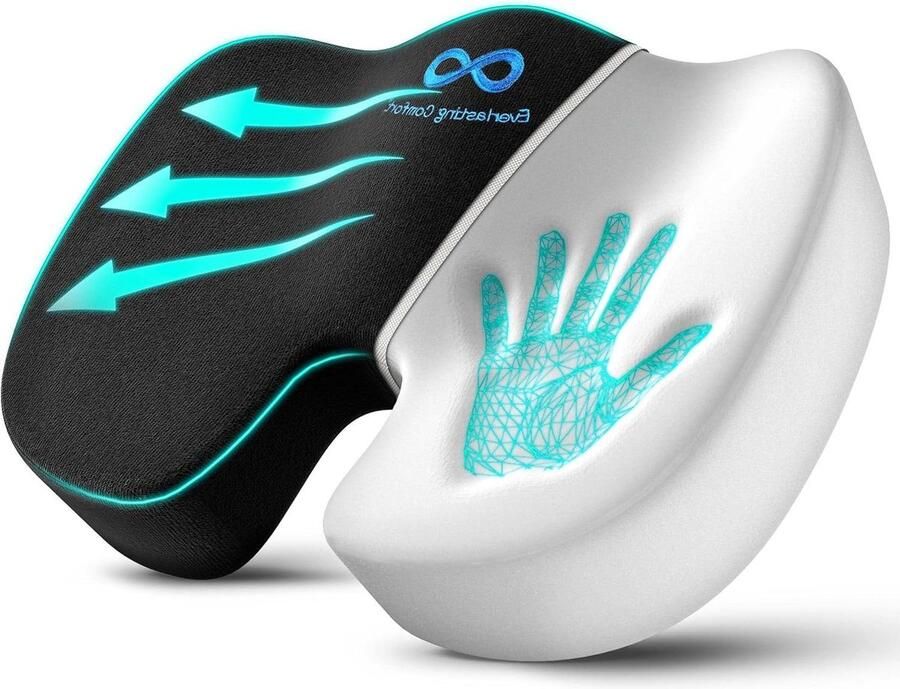 Zitkussen voor bureaustoel Rugsteun en Comfortkussen Everlasting Comfort