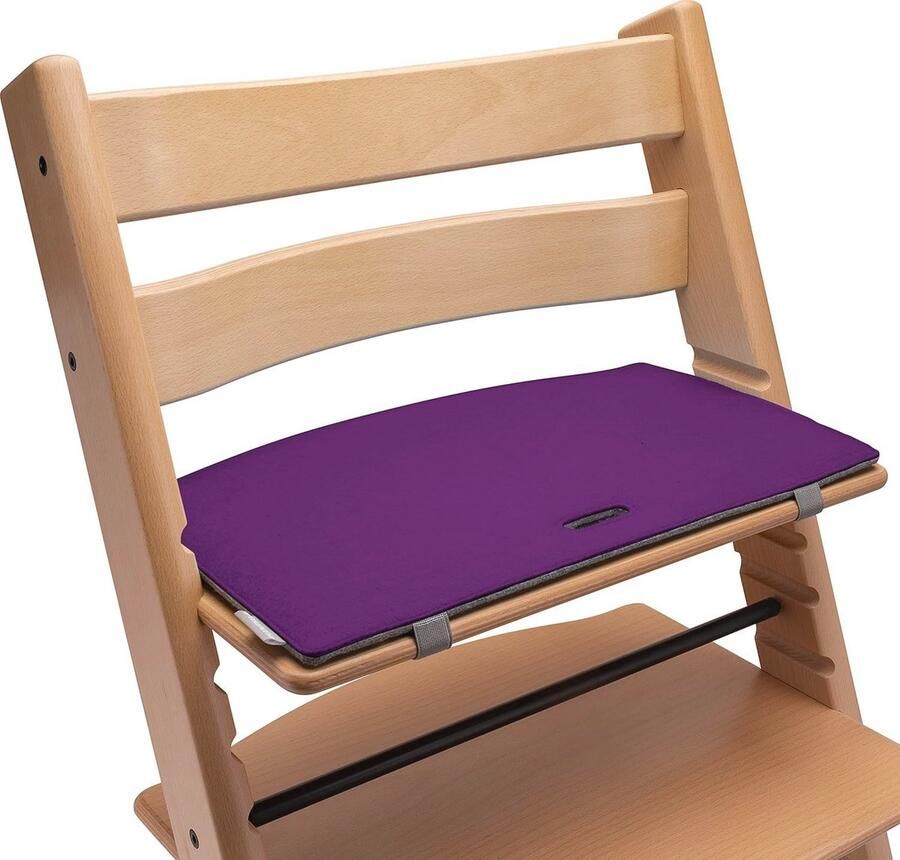 Zitkussen voor hoge stoelen Antislip Afwasbaar & Omkeerbaar Vilt Kussen voor Kinderstoelen